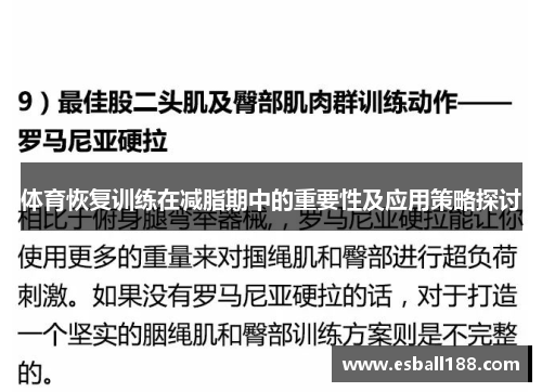 体育恢复训练在减脂期中的重要性及应用策略探讨